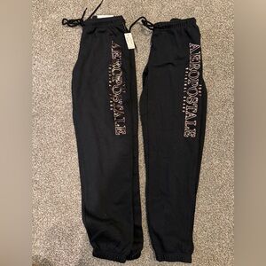 Aeropostale black and rose gold Joggers